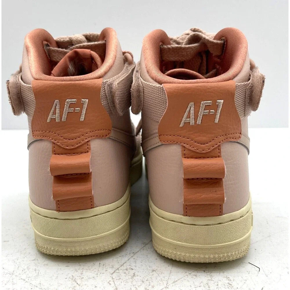 Nike Air Force 1 Shoes Womens Size 7 Pale Pink Utility Sneakers High Top